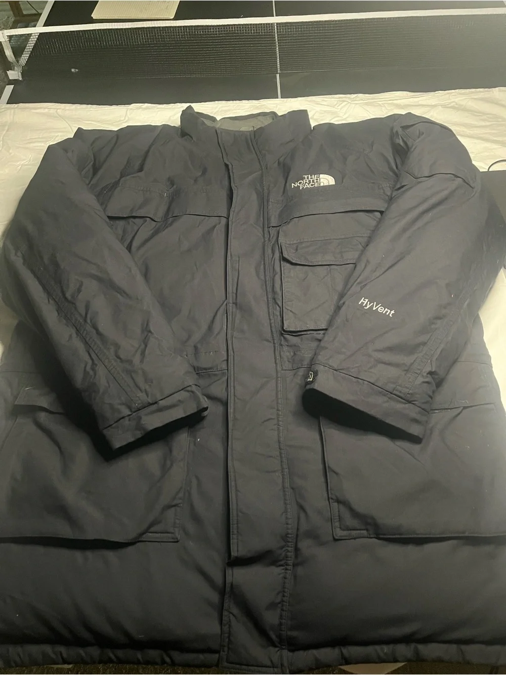 The North Face Men's Black Long Parka Coat XXL Down Insulated Full Zip McMurdo